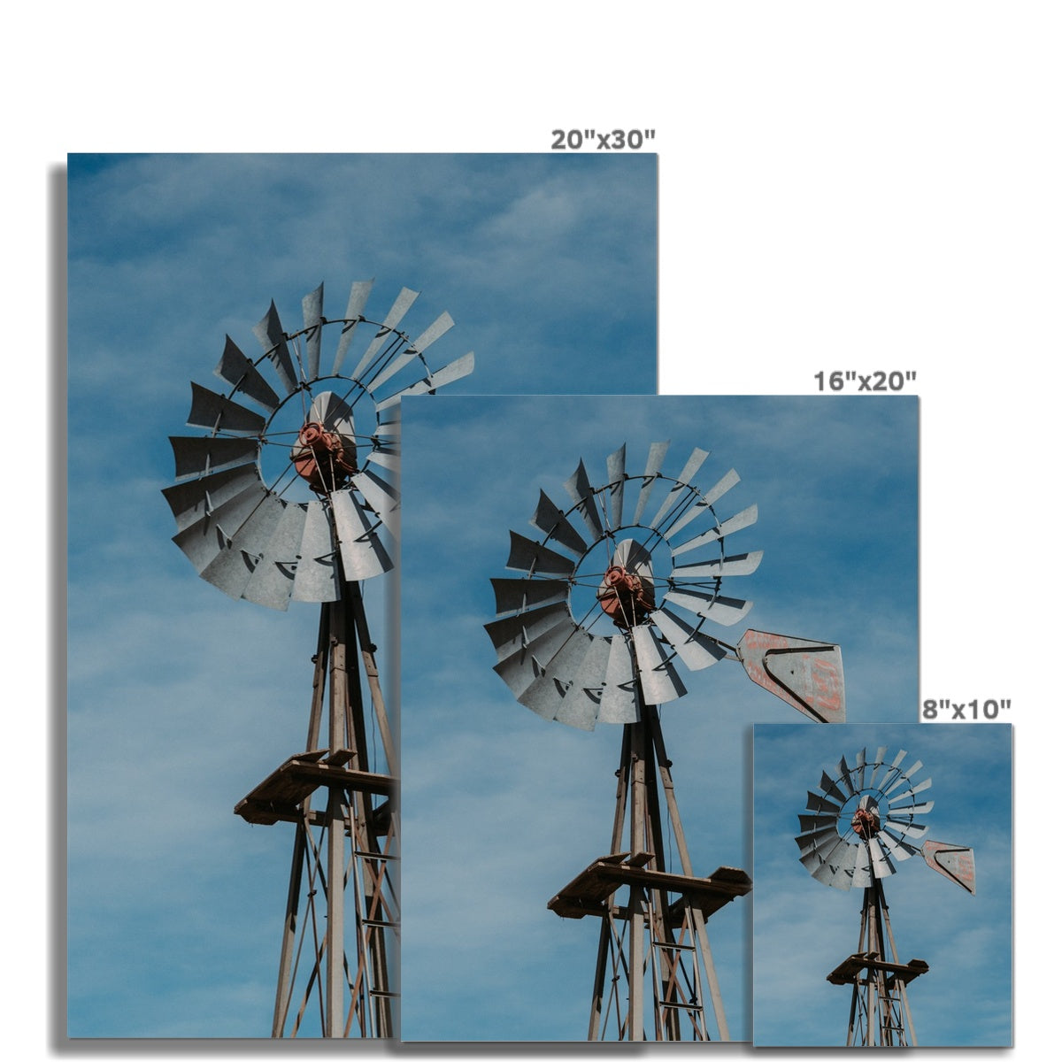 Windmill Vertical Photo Art Print